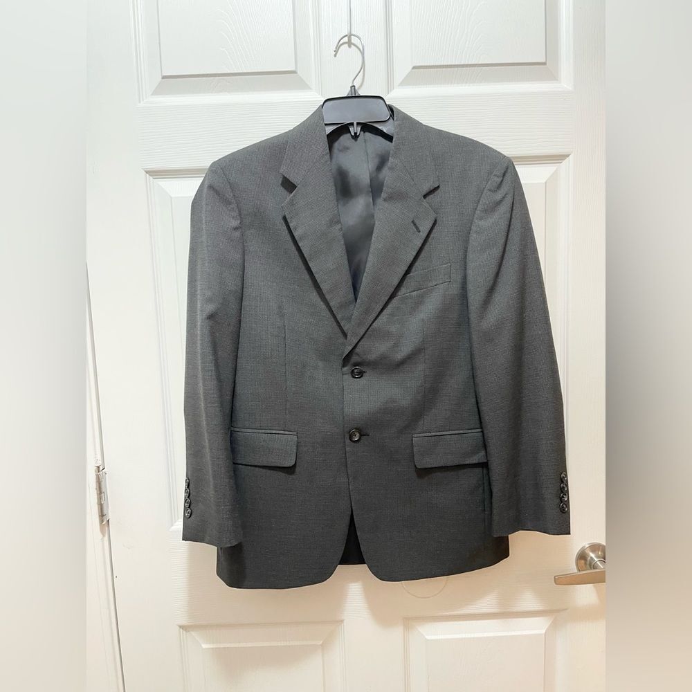Kilburne and Finch Mens Blazer 36S 30W Gray Wool Blend Sport Coat